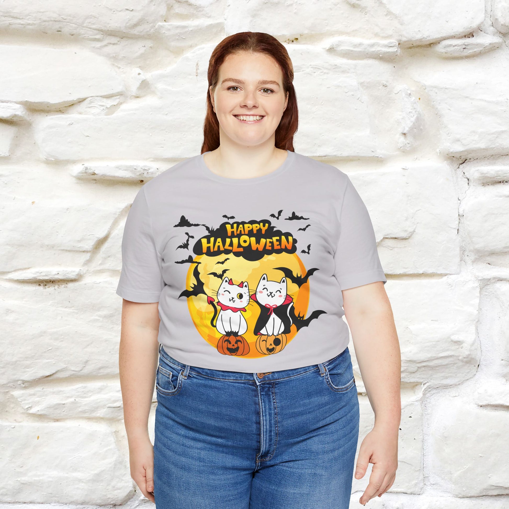 "Happy Halloween Cat Couple " Cat  T-shirt |Nunu&Miao Studio - Nunu&Miao Studio