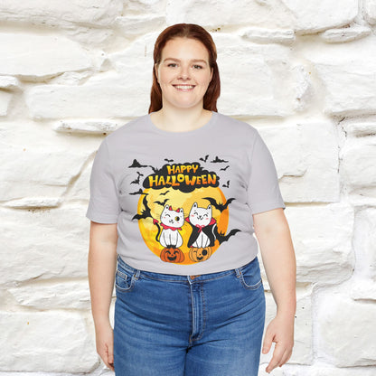 "Happy Halloween Cat Couple " Cat  T-shirt |Nunu&Miao Studio - Nunu&Miao Studio