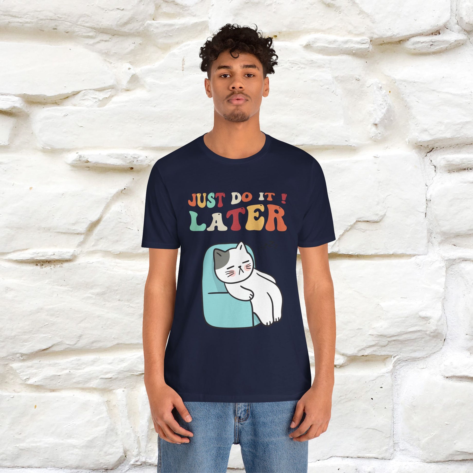 "Just Do It Later" Cat T-shirt |Nunu&Miao Studio - Nunu&Miao Studio