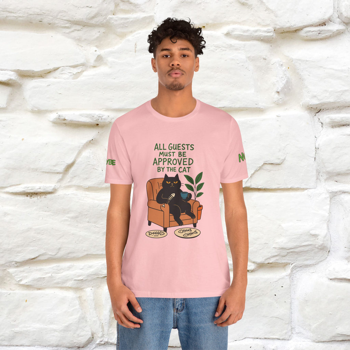 "All Guest Must Be Approved By The Cat - NO,MAYBE" Cat T-shirt |Nunu&Miao Studio