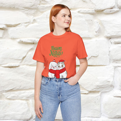 ''Buon Natale Cat and Dog'' Christmas T-shirt  | Nunu&Miao Studio - Nunu&Miao Studio