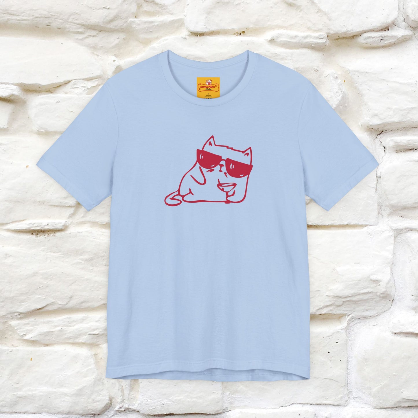 "I’m Happy, Which Often Looks Like Crazy" Cat T-Shirt| Front & Back Design | Nunu&Miao Studio - Nunu&Miao Studio