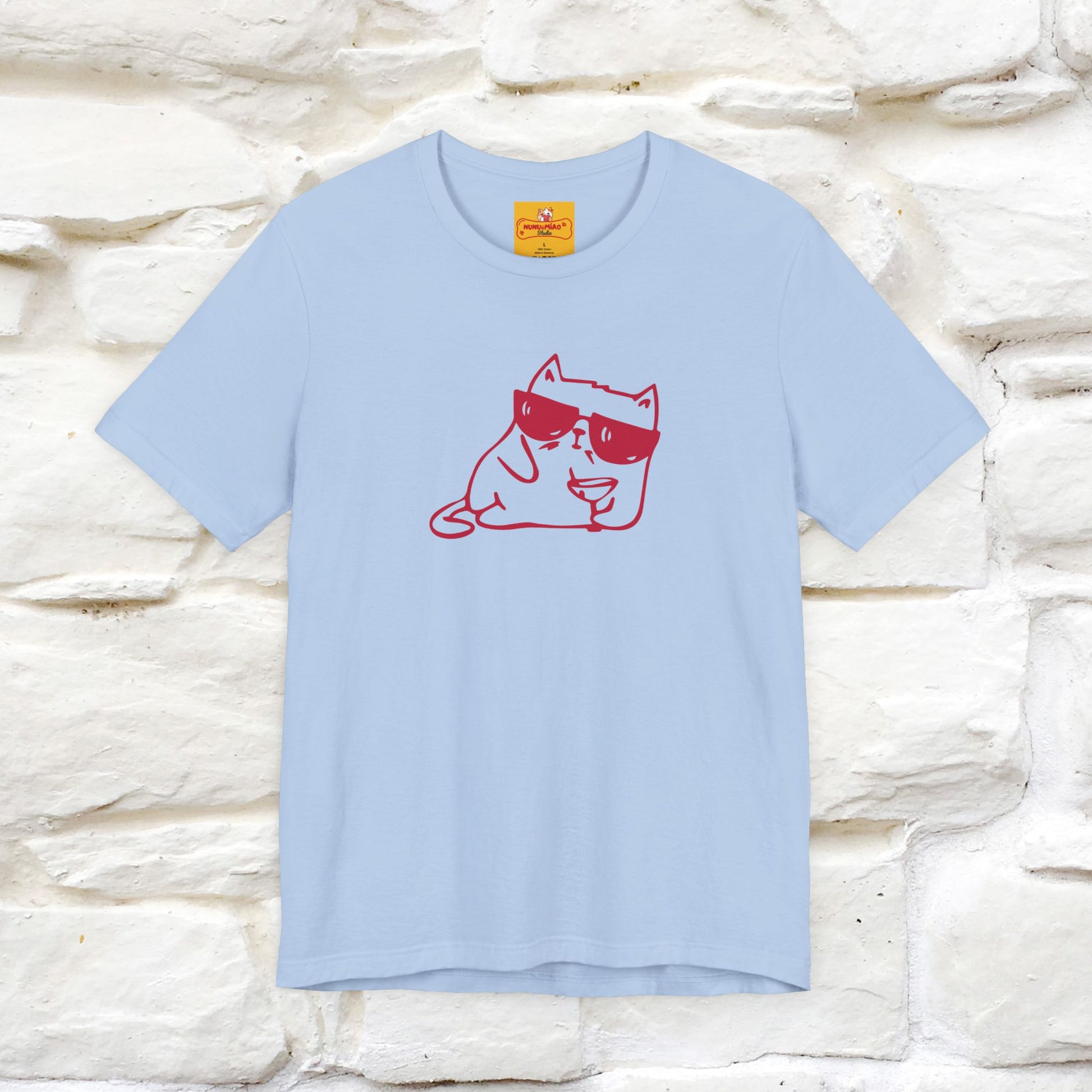 "I’m Happy, Which Often Looks Like Crazy" Cat T-Shirt| Front & Back Design | Nunu&Miao Studio - Nunu&Miao Studio