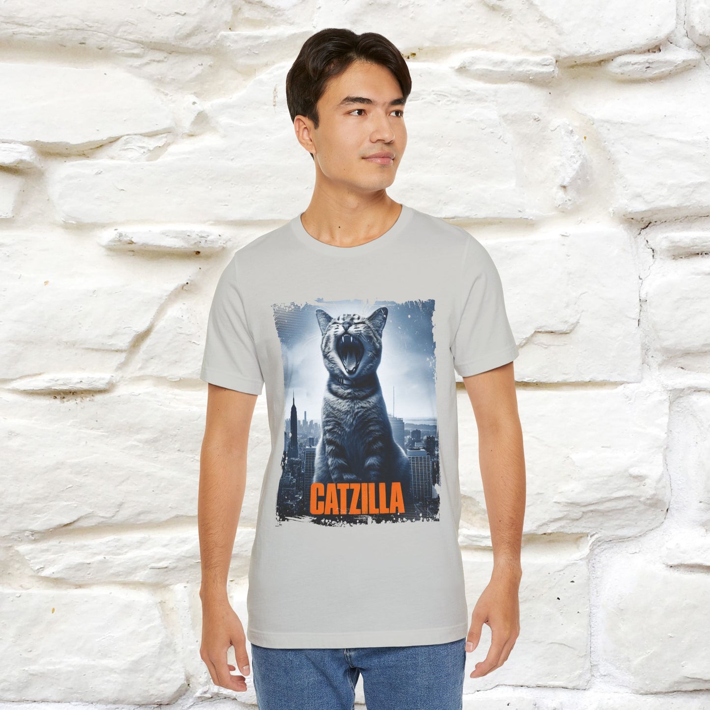 Catzilla T-Shirt | Fun Monster Cat Tee for Men & Women | 100% Cotton - Nunu&Miao Studio