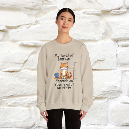 "My Level Of Sarcasm...'' |Cat Sweatshirt | Nunu&Miao Studio