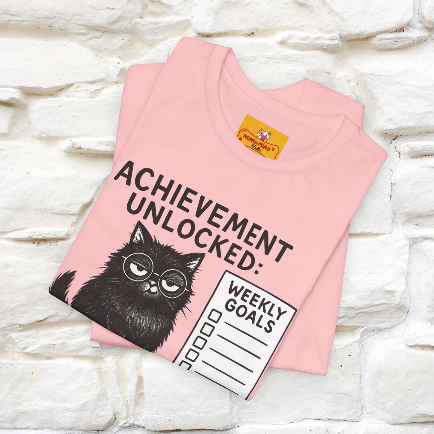 "Achievement Unlocked Bare Minimum." |Cat T-Shirt | Nunu&Miao Studio - Nunu&Miao Studio