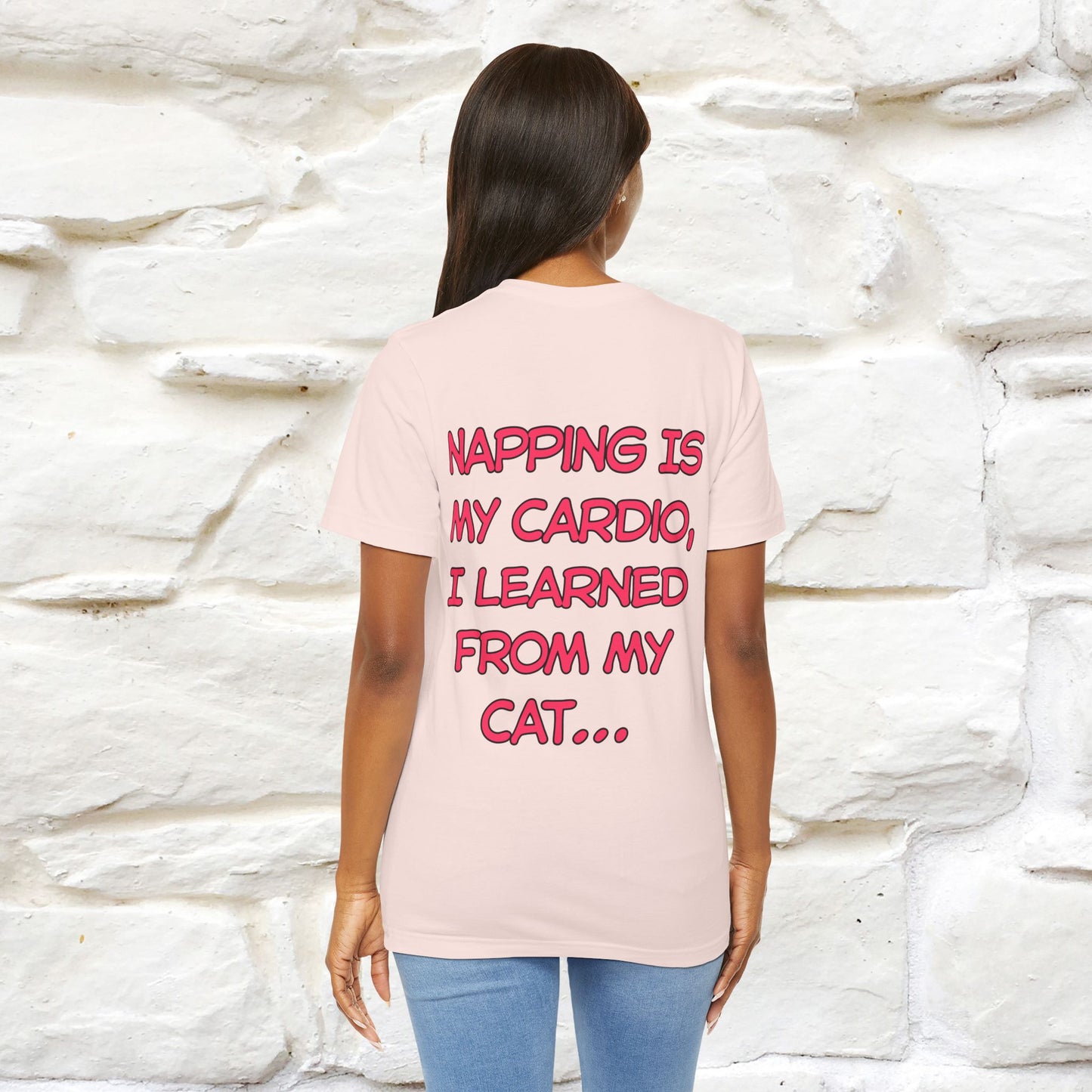 "Napping Is My Cardio, I Learned From My Cat…" Funny Cat T-shirt | Nunu&Miao Studio - Nunu&Miao Studio