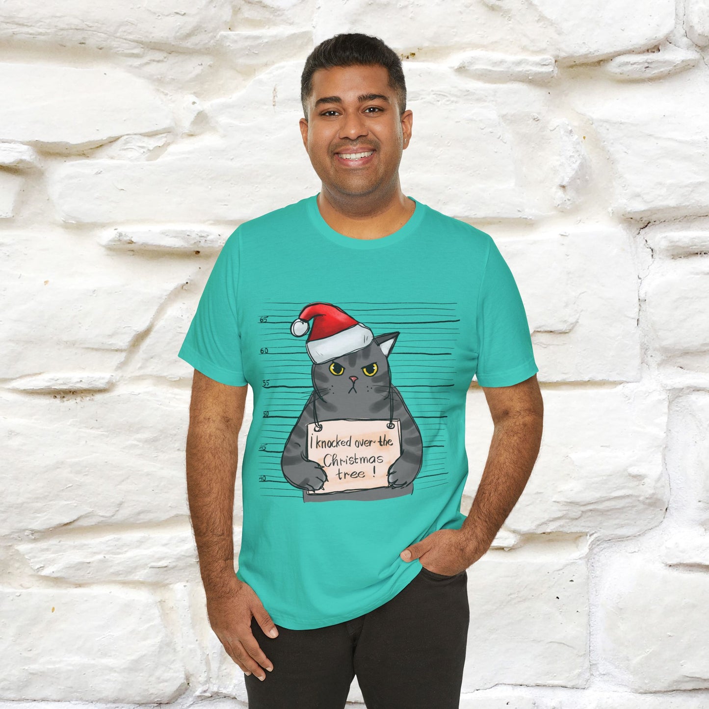 "I Knocked Over The Christmas Tree " |Funny Cat T-Shirt | Nunu&Miao Studio