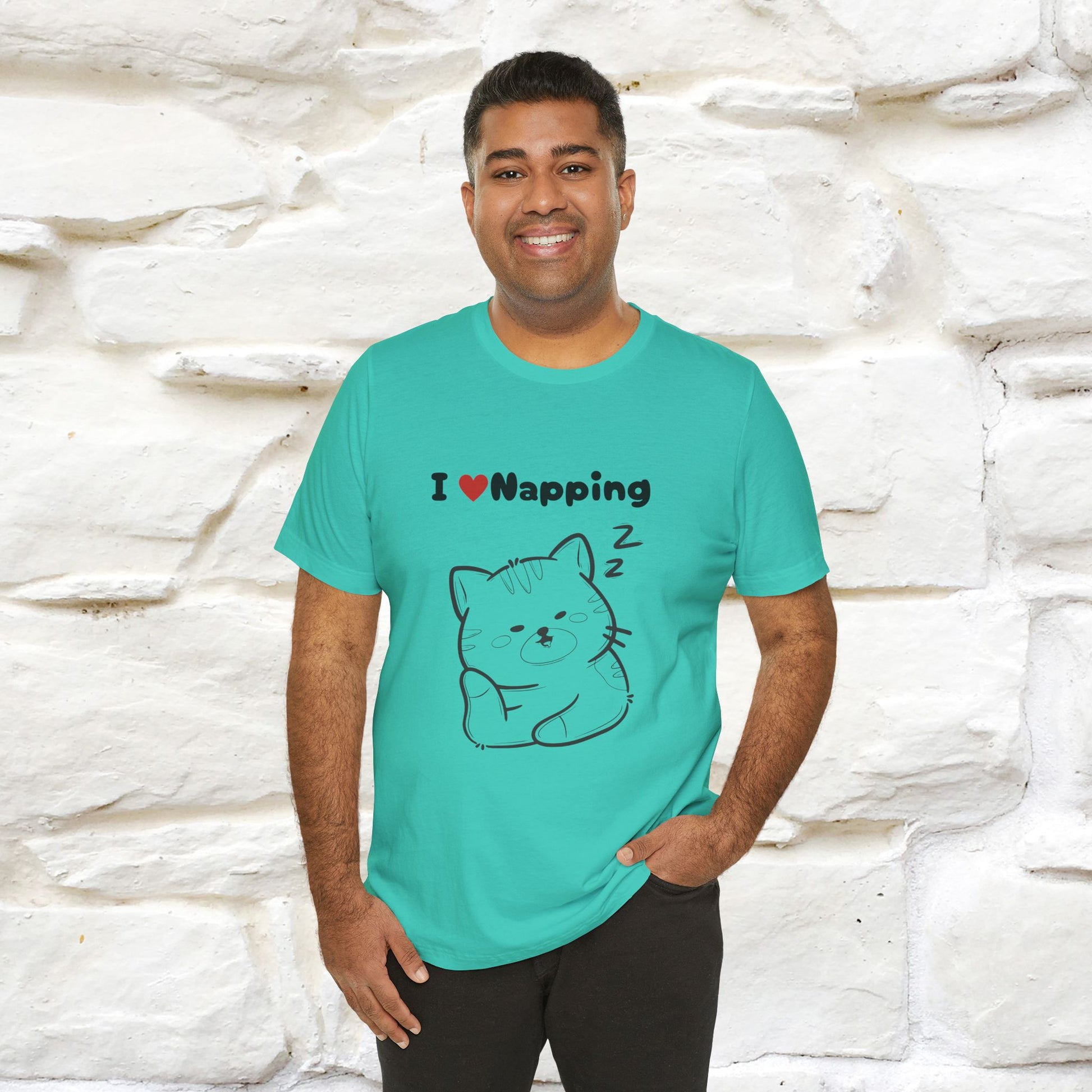 "I Love Napping" Cat T-Shirt | Nunu&Miao Studio - Nunu&Miao Studio