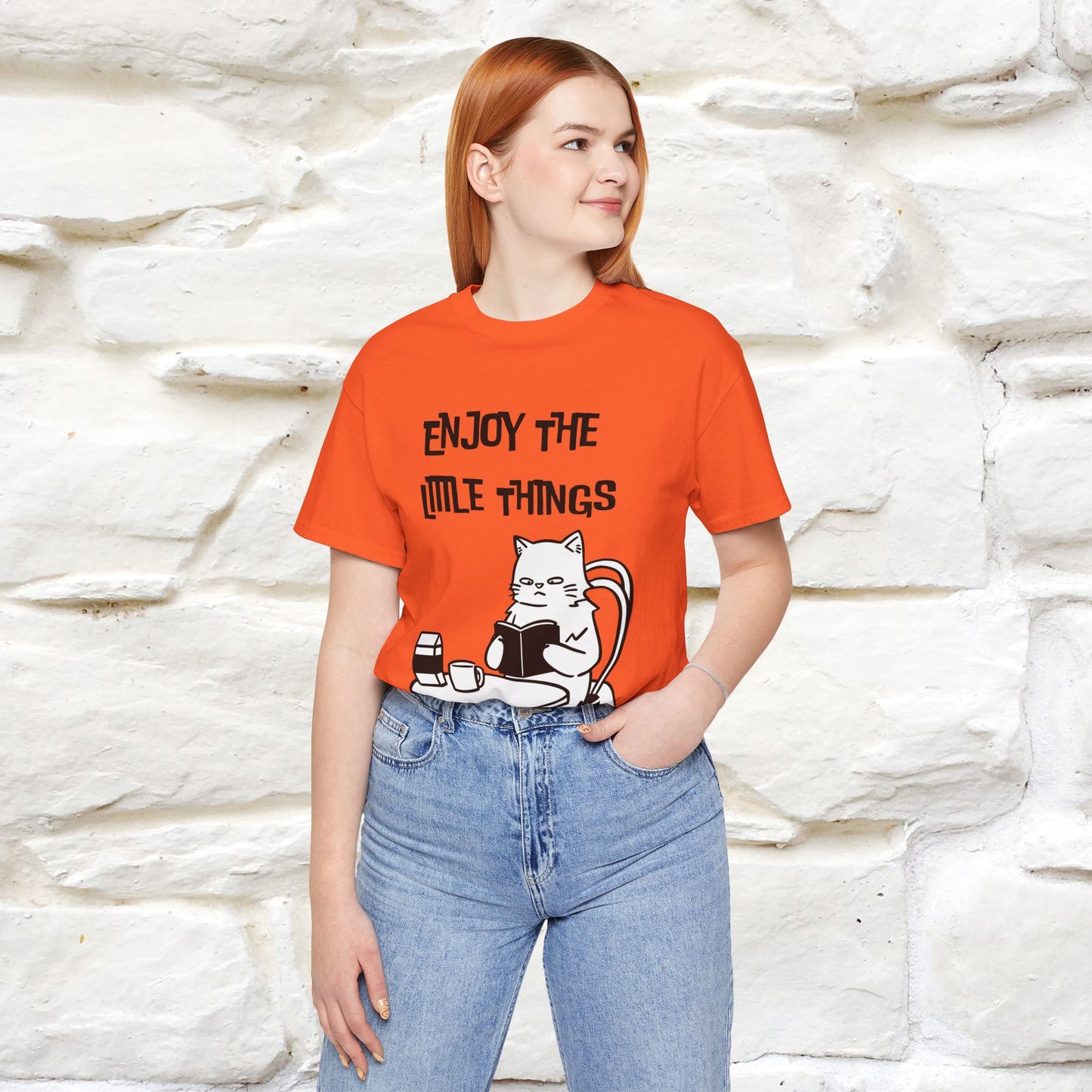 "Enjoy The Little Things." Cat T-Shirt | Nunu&Miao Studio