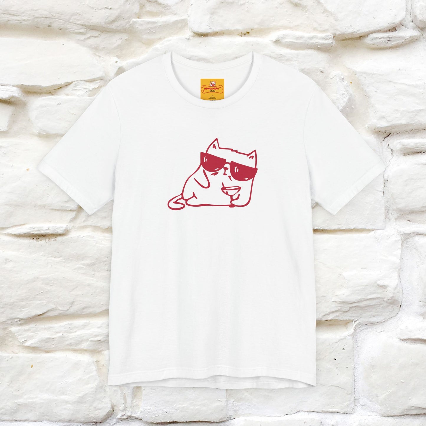 "I’m Happy, Which Often Looks Like Crazy" Cat T-Shirt| Front & Back Design | Nunu&Miao Studio - Nunu&Miao Studio
