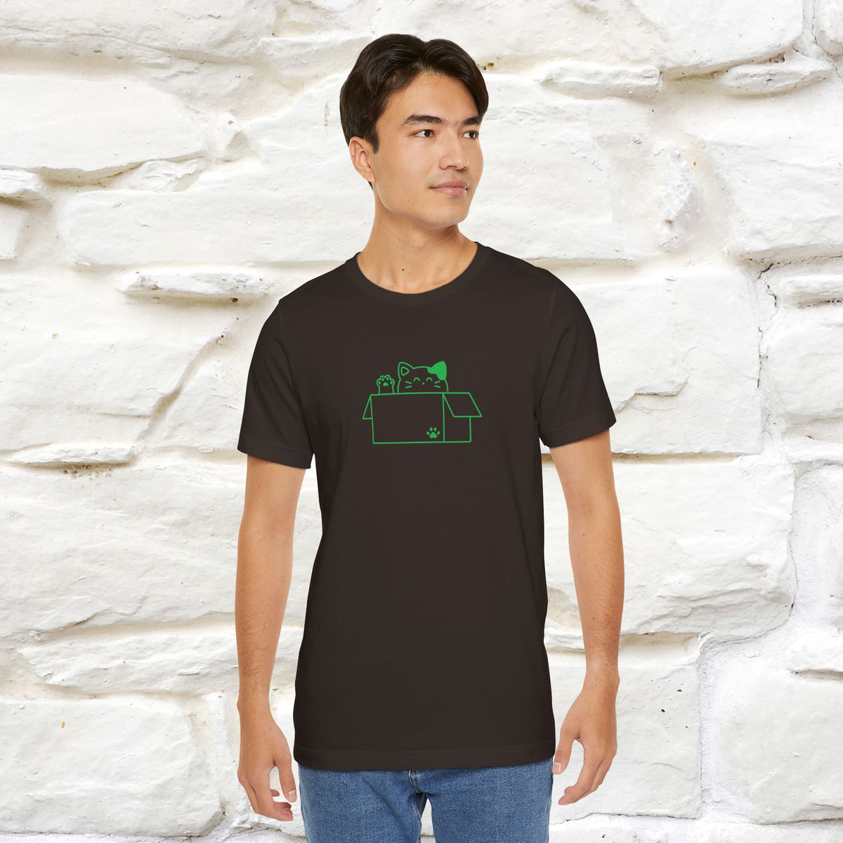 "“Happiness is free. Delivery is extra.” | Cat T-Shirt | Front & Back Design | Nunu&Miao Studio