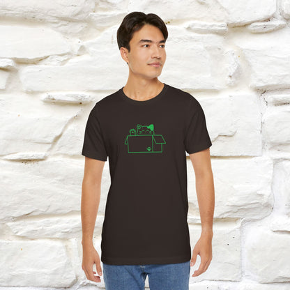 "“Happiness is free. Delivery is extra.” | Cat T-Shirt | Front & Back Design | Nunu&Miao Studio