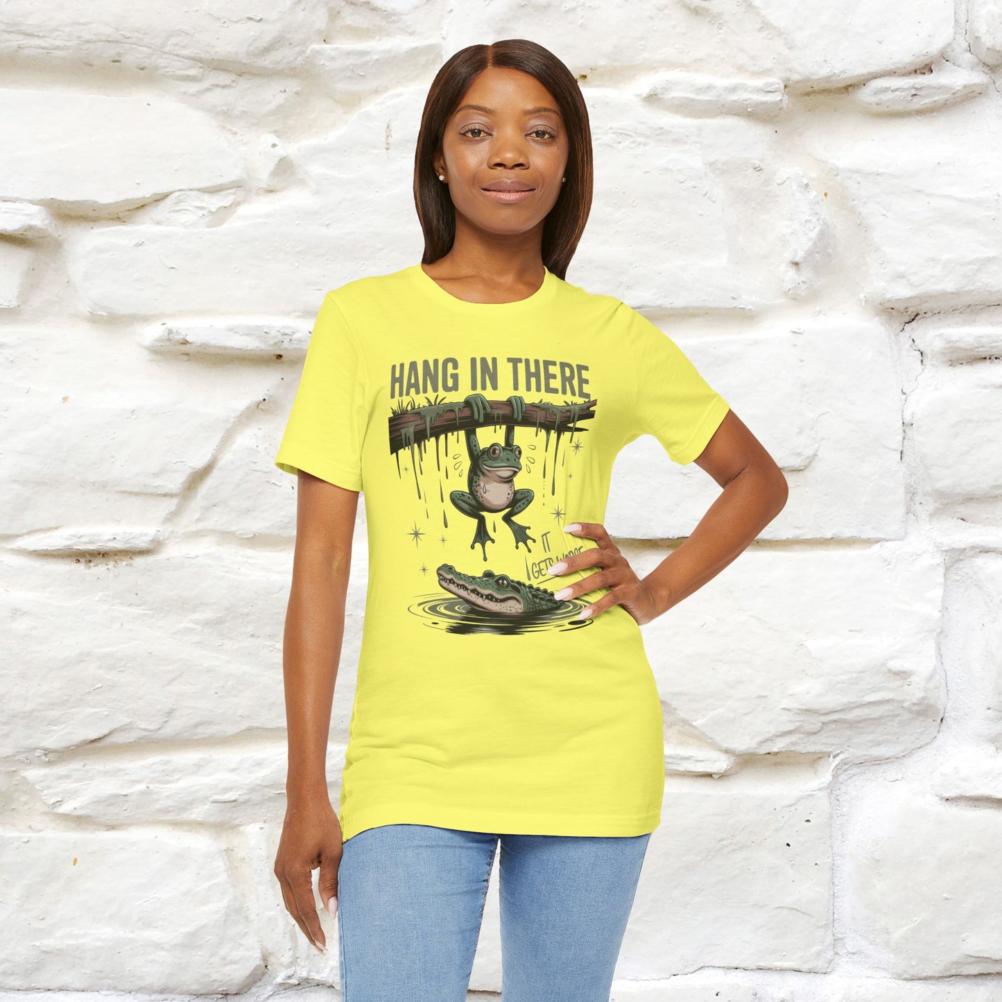 "Hang In There" Funny T-shirt |Nunu&Miao Studio - Nunu&Miao Studio