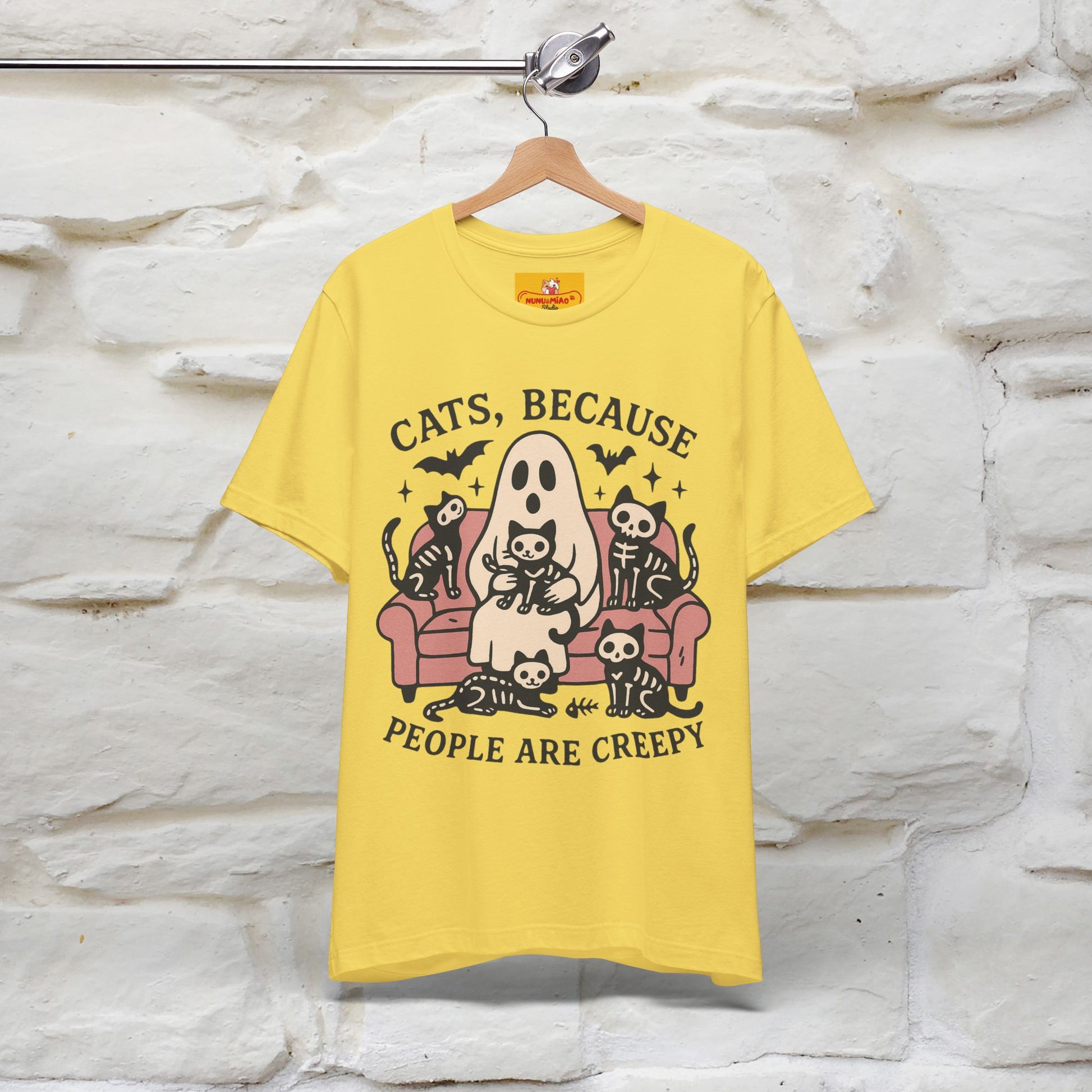 "Cat Because People Are Creepy" Halloween Cat T-shirt |Nunu&Miao Studio - Nunu&Miao Studio