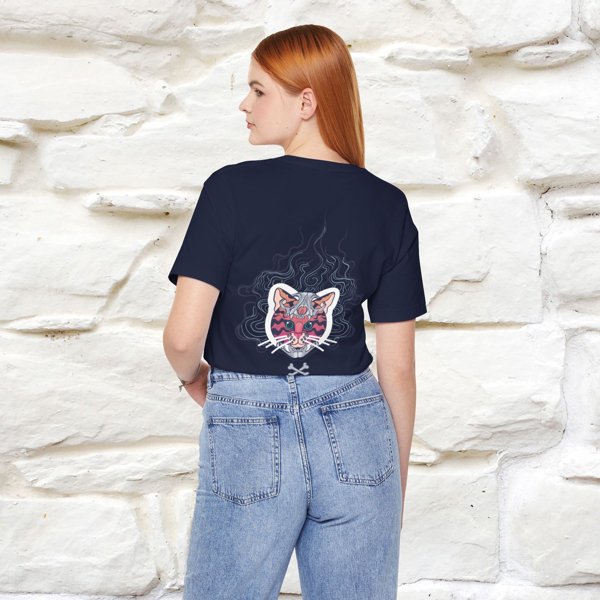 ''Air Fire Cat'' | Cat T-Shirt Front and Back Design | Nunu&Miao Studio - Nunu&Miao Studio