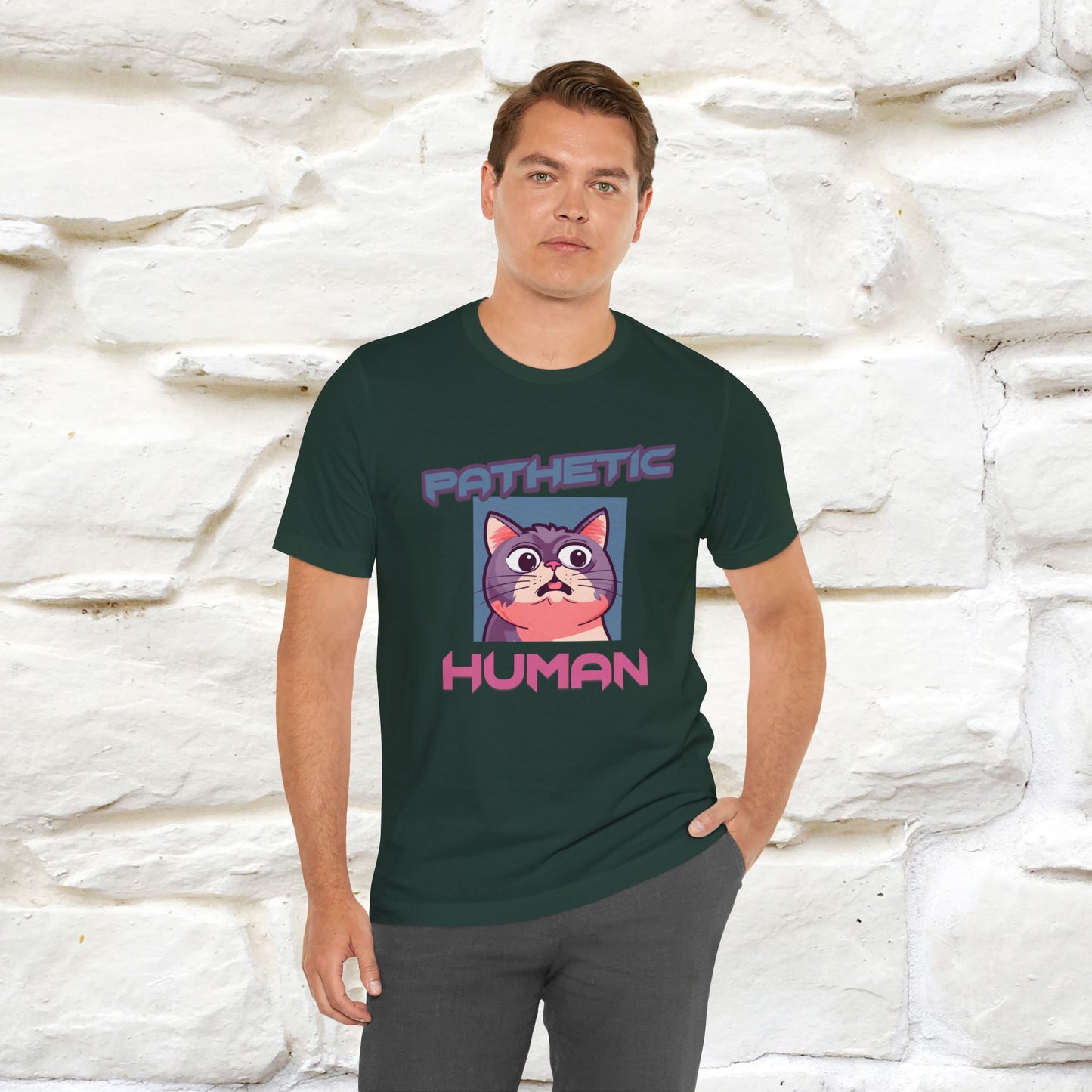 ''Pathetic Human'' | Funny Cat T-Shirt | Nunu&Miao Studio - Nunu&Miao Studio