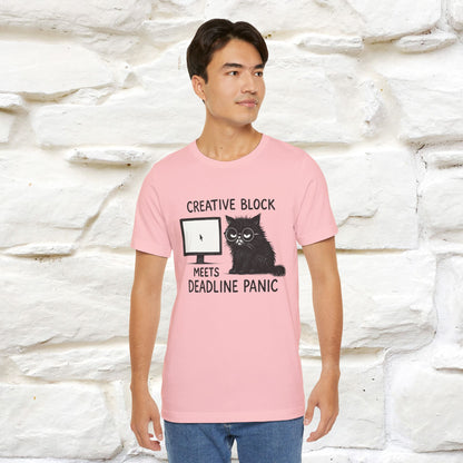 "Creative Block Meets Deadline..." |Cat T-Shirt | Nunu&Miao Studio - Nunu&Miao Studio