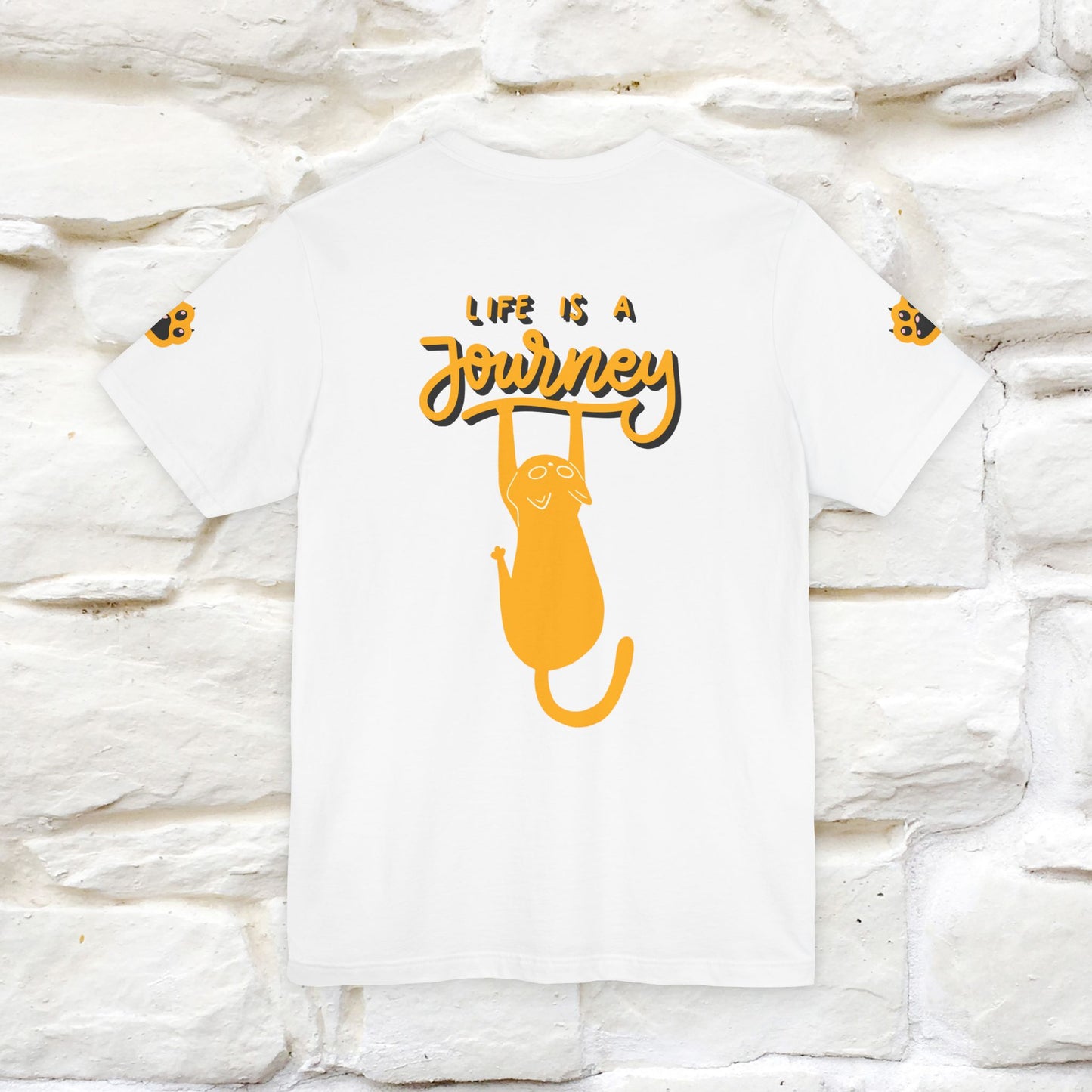 "Life Is A Journey'' Cat T-Shirt | Front & Back Design | Nunu&Miao Studio - Nunu&Miao Studio