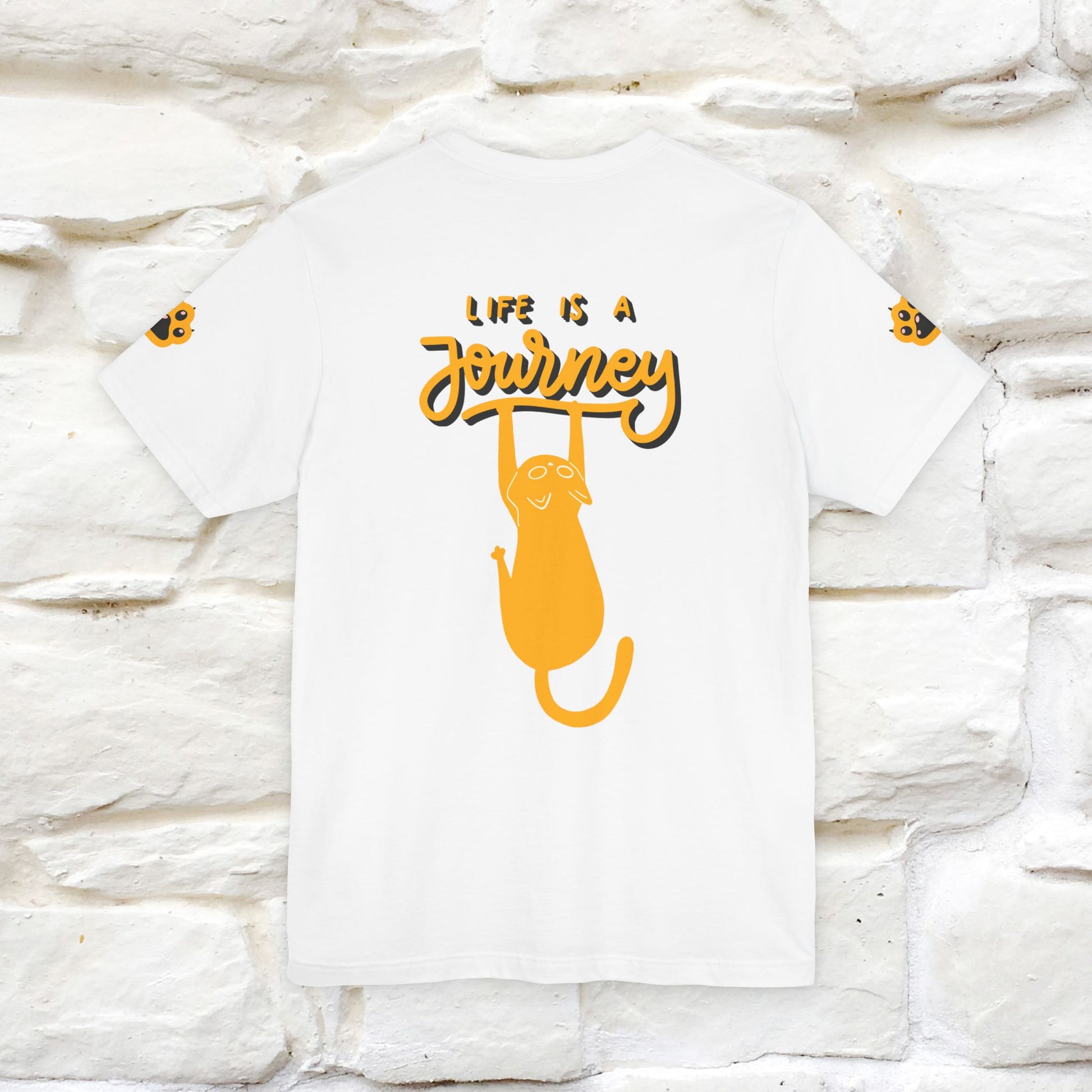 "Life Is A Journey'' Cat T-Shirt | Front & Back Design | Nunu&Miao Studio - Nunu&Miao Studio