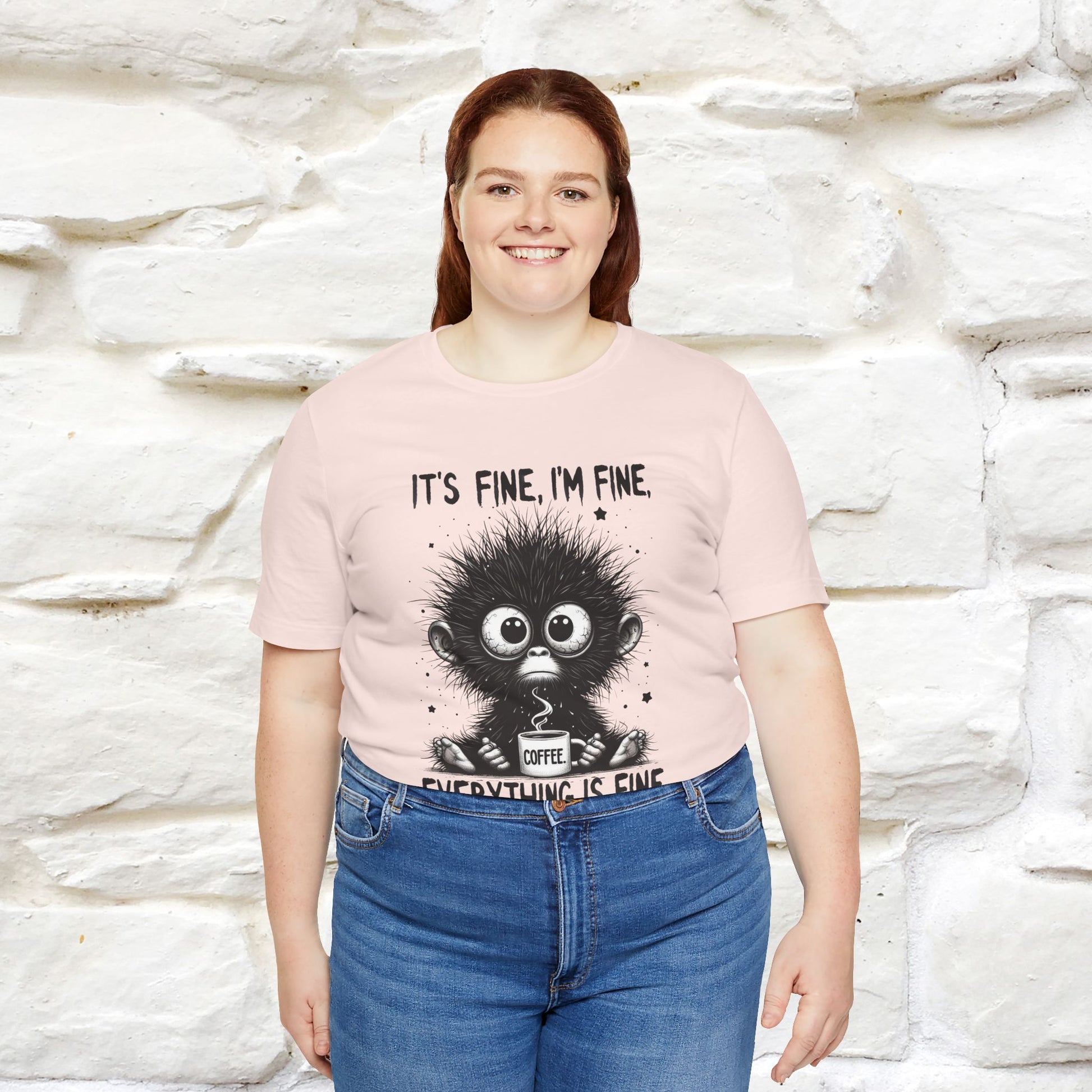 "It's Fine I'm Fine Everything Is Fine" |Monkey T-Shirt | Nunu&Miao Studio - Nunu&Miao Studio