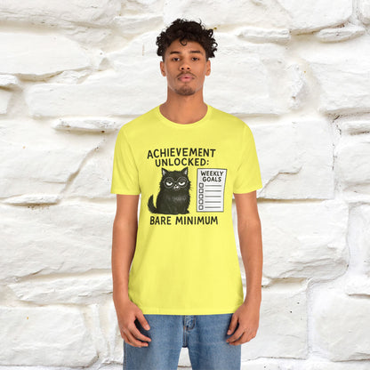"Achievement Unlocked Bare Minimum." |Cat T-Shirt | Nunu&Miao Studio - Nunu&Miao Studio