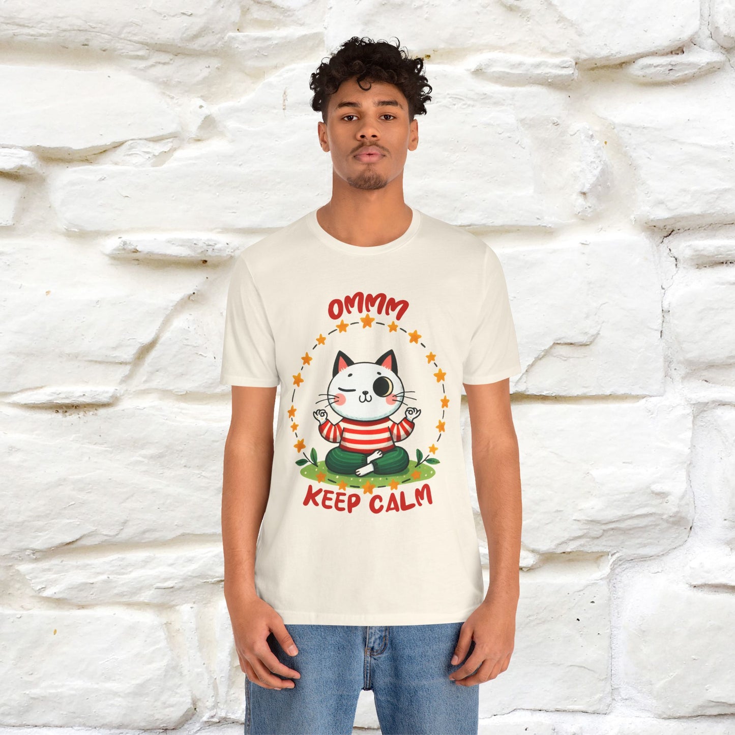 ''Ommm, Keep Calm'' Cat T-Shirt | Nunu&Miao Studio - Nunu&Miao Studio