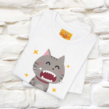 "Smile, Sparkle, Shine" Cat T-Shirt | Front & Back Design | Nunu&Miao Studio - Nunu&Miao Studio