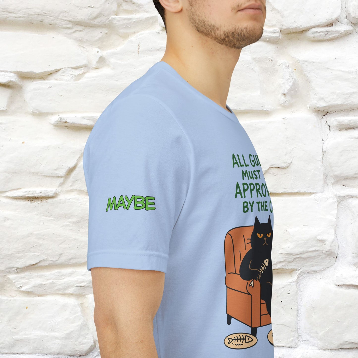 "All Guest Must Be Approved By The Cat - NO,MAYBE" Cat T-shirt |Nunu&Miao Studio