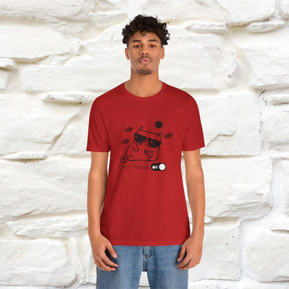 ''Chill Mode on'' Cat T-Shirt Front and Back Design | Nunu&Miao Studio