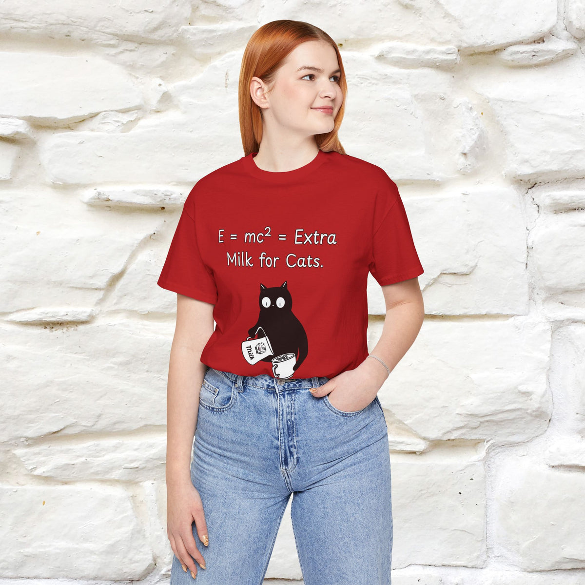 ''E = mc² = Extra Milk for Cats.''| Funny T-Shirt | Nunu&Miao Studio