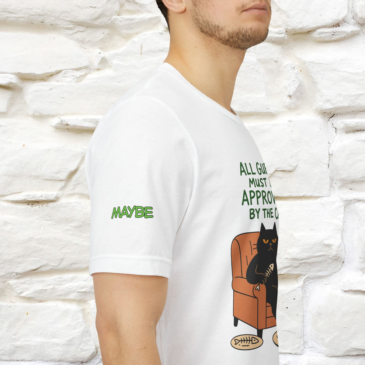 "All Guest Must Be Approved By The Cat - NO,MAYBE" Cat T-shirt |Nunu&Miao Studio