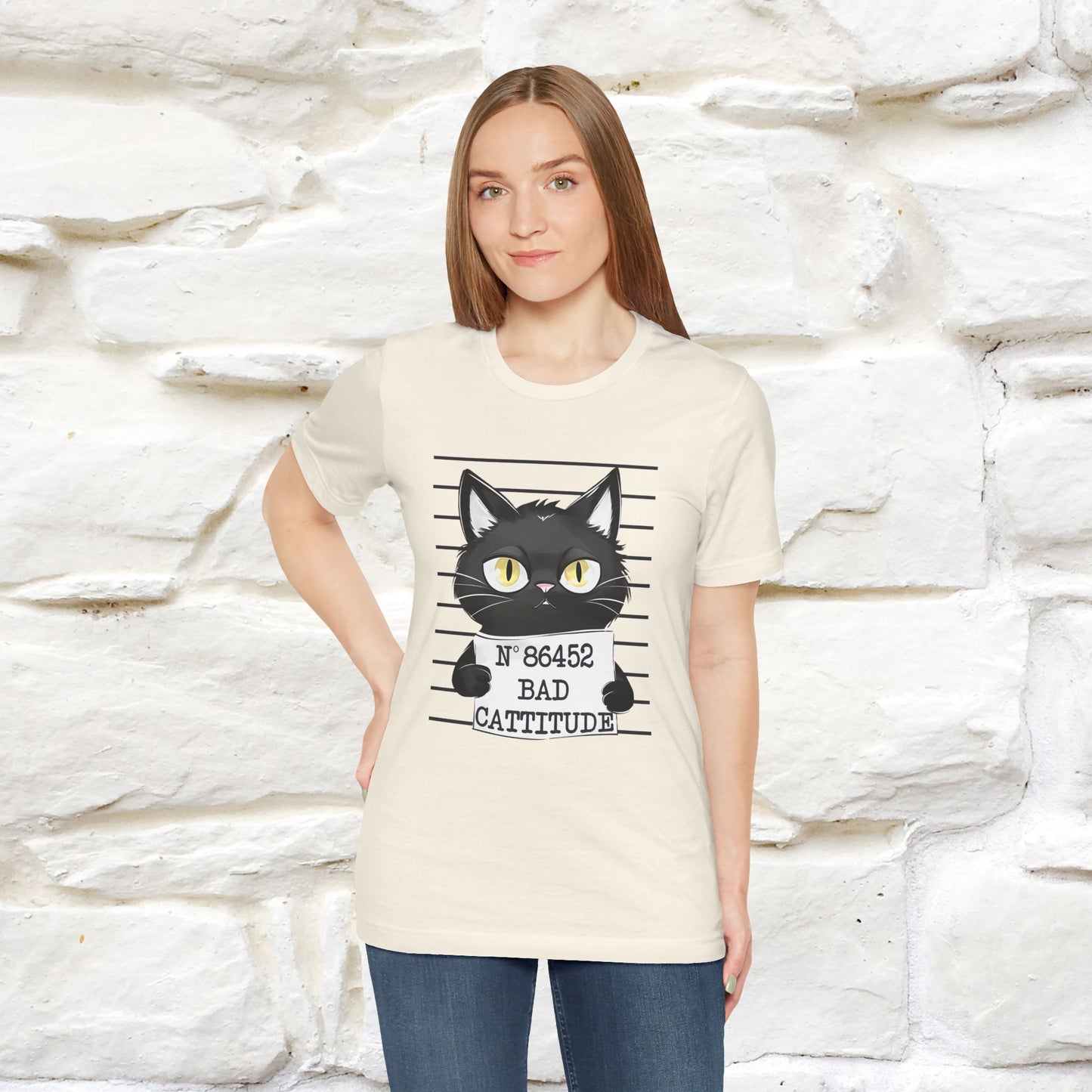 "Bad Cattitude" Cat T-Shirt | Nunu&Miao Studio - Nunu&Miao Studio