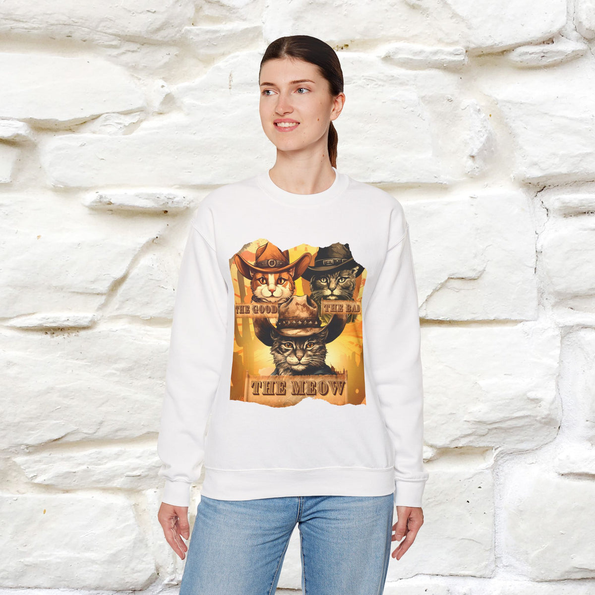 ''The Good, the Bad, and the Meow'' |Cat Sweatshirt | Nunu&Miao Studio
