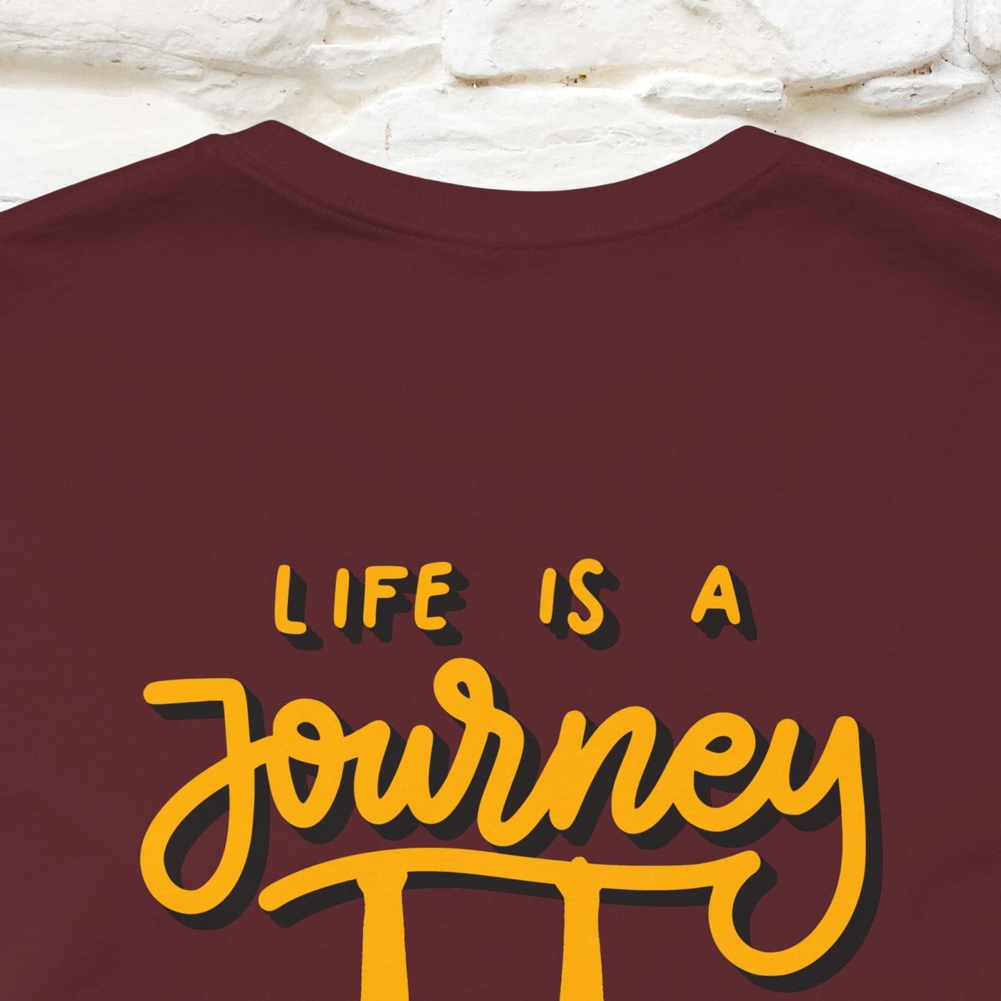 "Life Is A Journey'' Cat T-Shirt | Front & Back Design | Nunu&Miao Studio - Nunu&Miao Studio