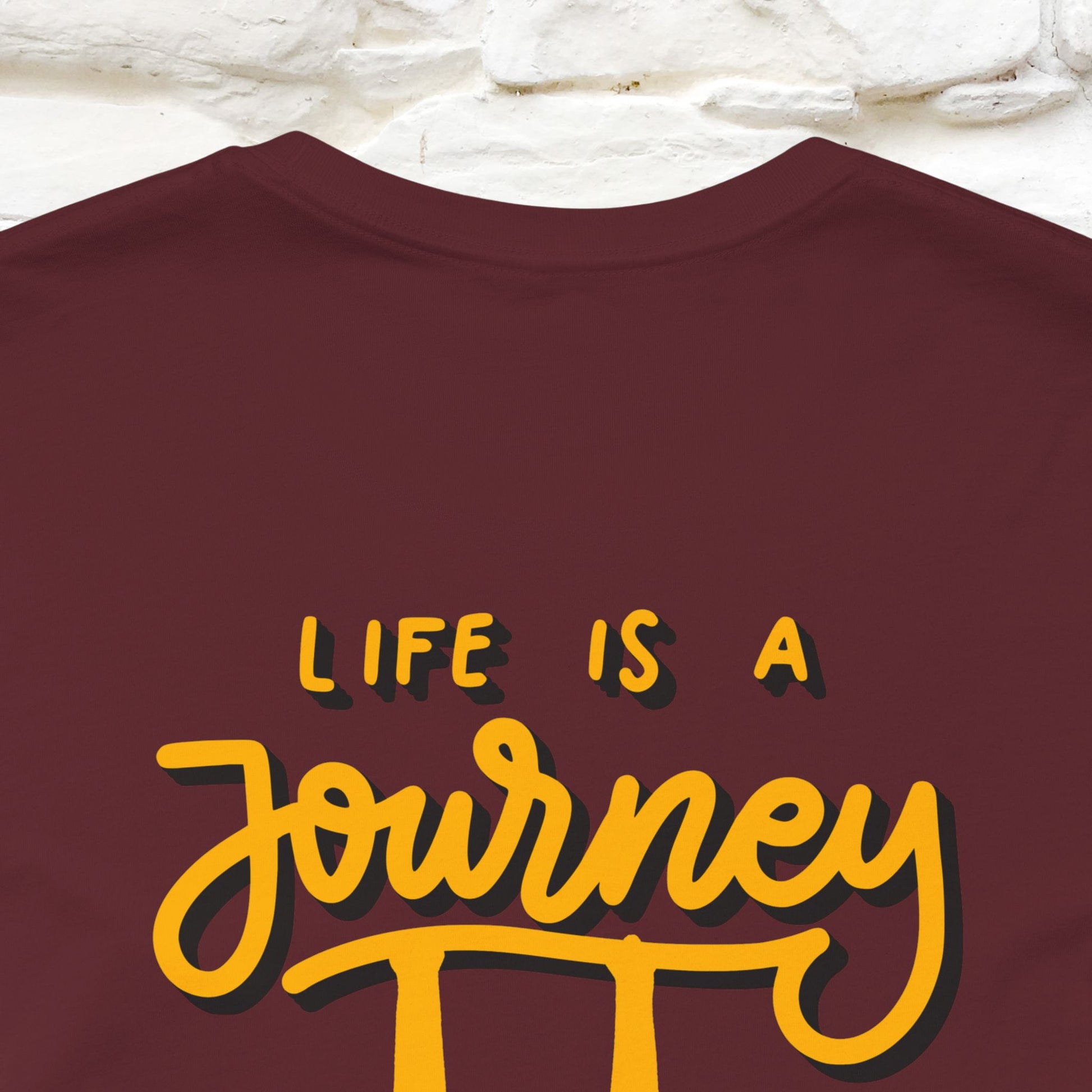 "Life Is A Journey'' Cat T-Shirt | Front & Back Design | Nunu&Miao Studio - Nunu&Miao Studio