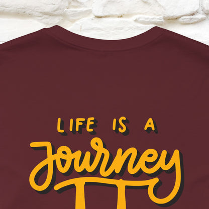 "Life Is A Journey'' Cat T-Shirt | Front & Back Design | Nunu&Miao Studio - Nunu&Miao Studio