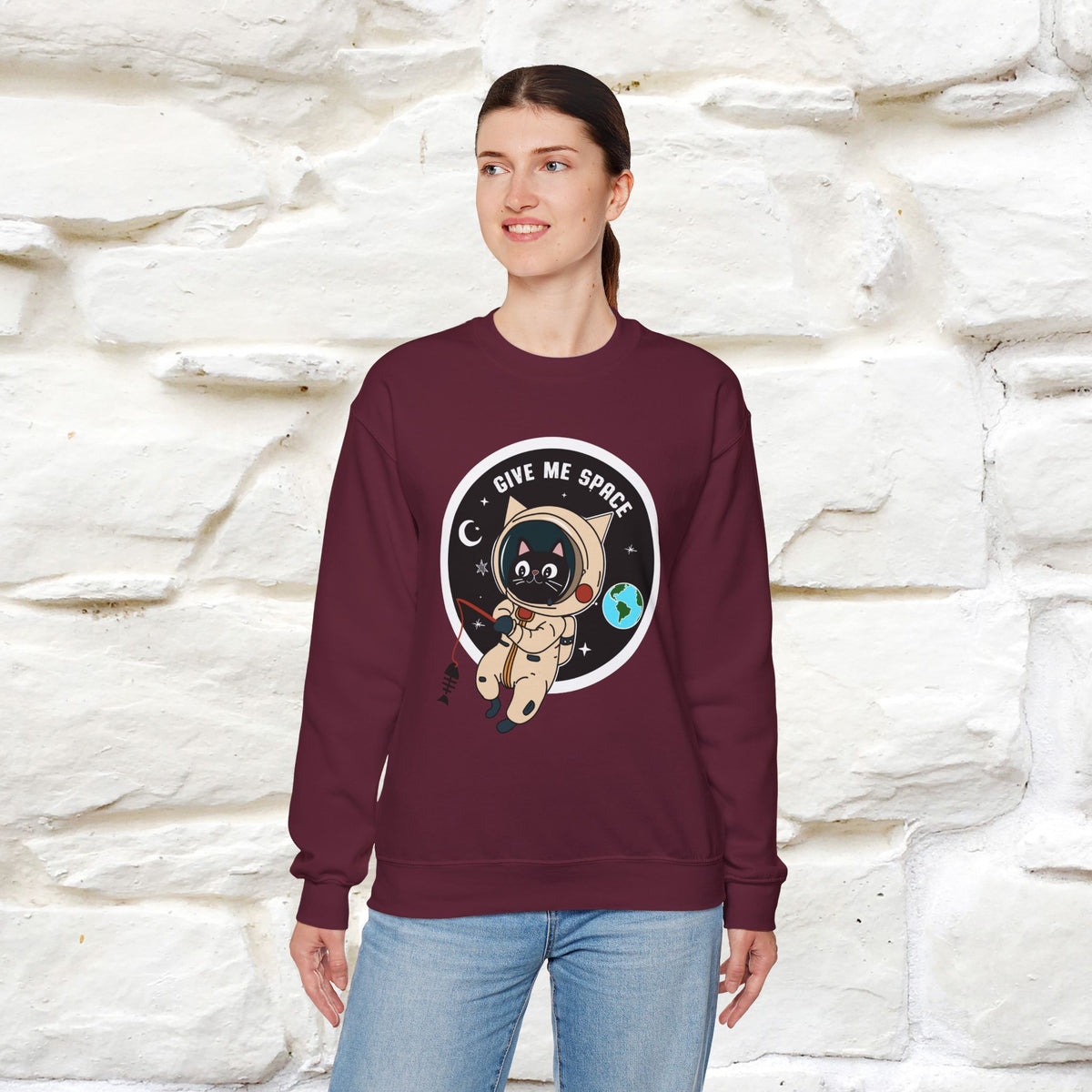 ''Give Me Space'' |Cat Sweatshirt | Nunu&Miao Studio