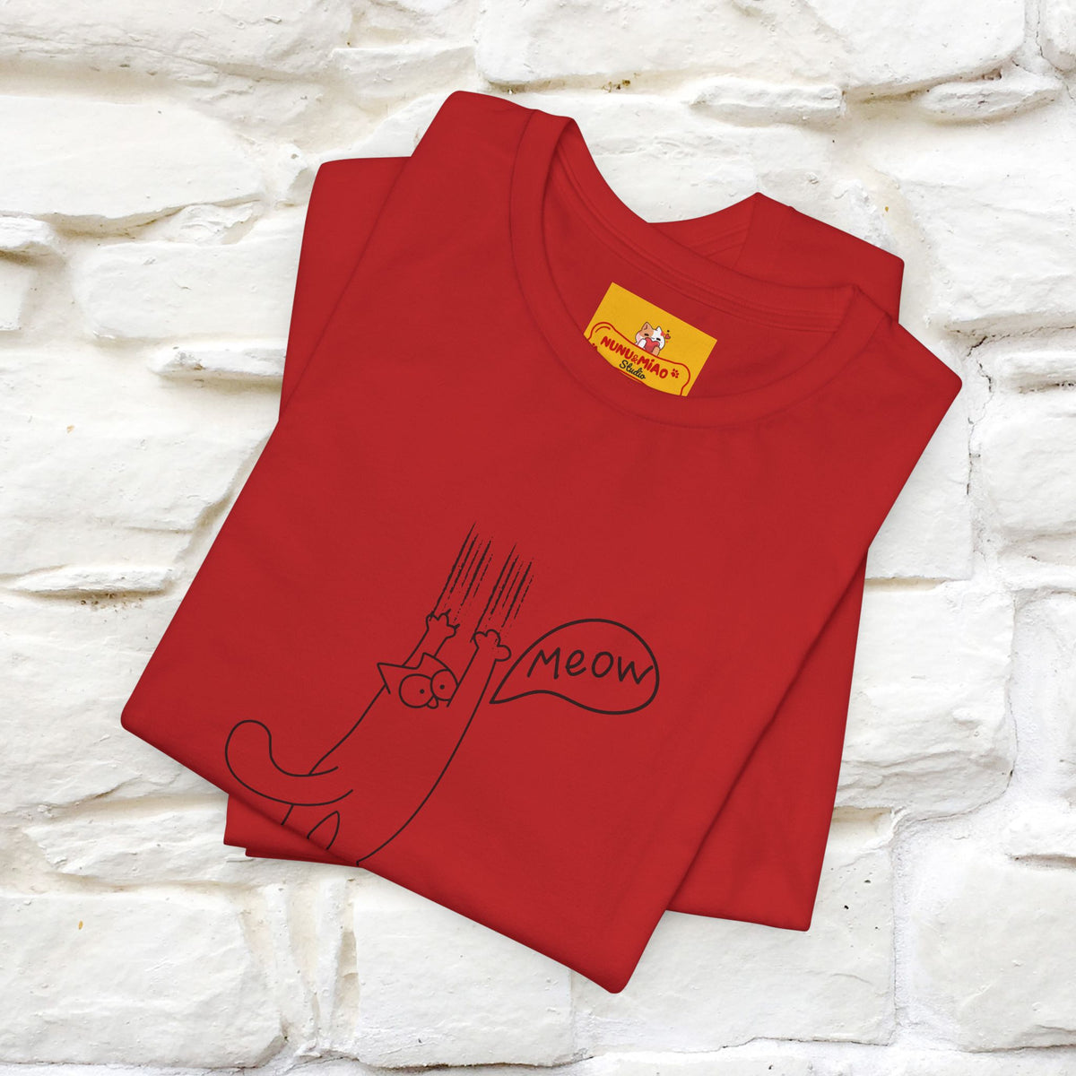 "Meow Meow Meow" Cat T-Shirt | Front & Back Design | Nunu&Miao Studio