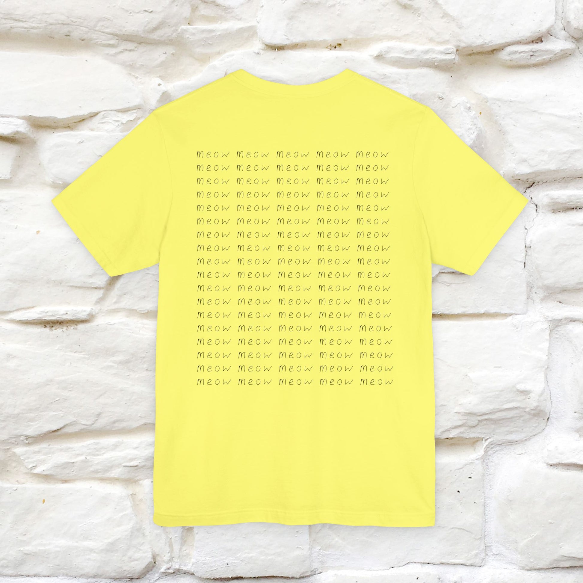 "Meow Meow Meow" Cat T-Shirt | Front & Back Design | Nunu&Miao Studio - Nunu&Miao Studio