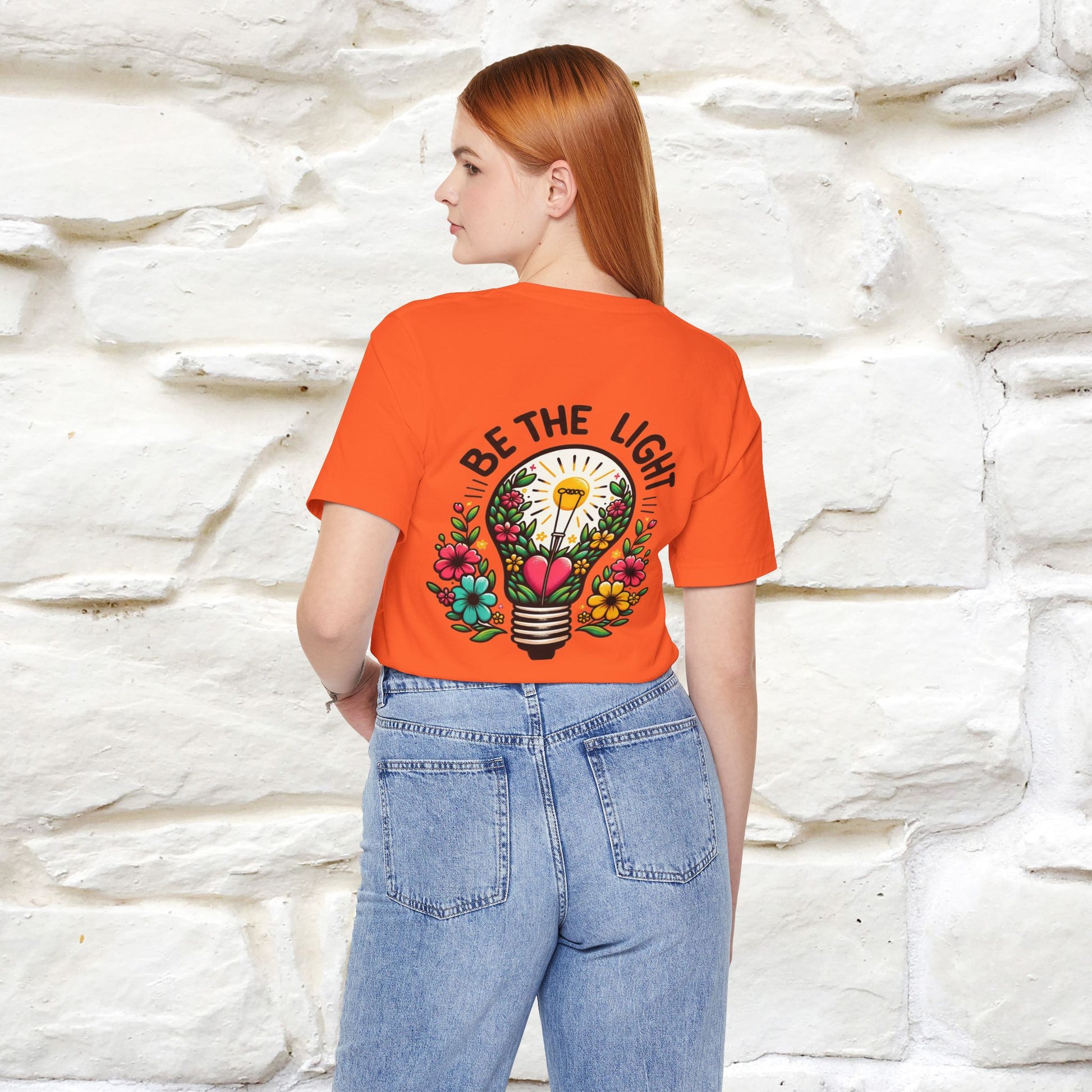 ''Be The Light" Cat T-Shirt| Front & Back Design | Nunu&Miao Studio - Nunu&Miao Studio