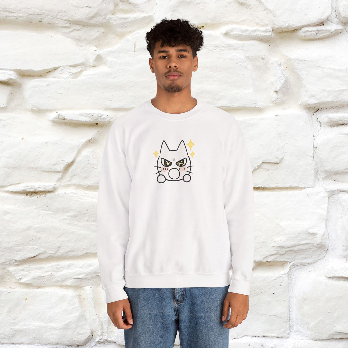 ''Don't Let Yourself Down.'' | Cute Cat Sweatshirt | Nunu&Miao Studio