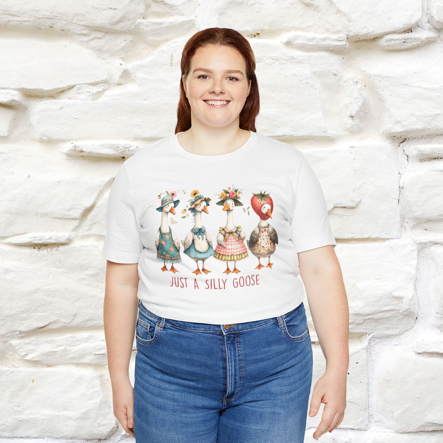 "Just A Silly Goose" Cute T-shirt |Nunu&Miao Studio - Nunu&Miao Studio