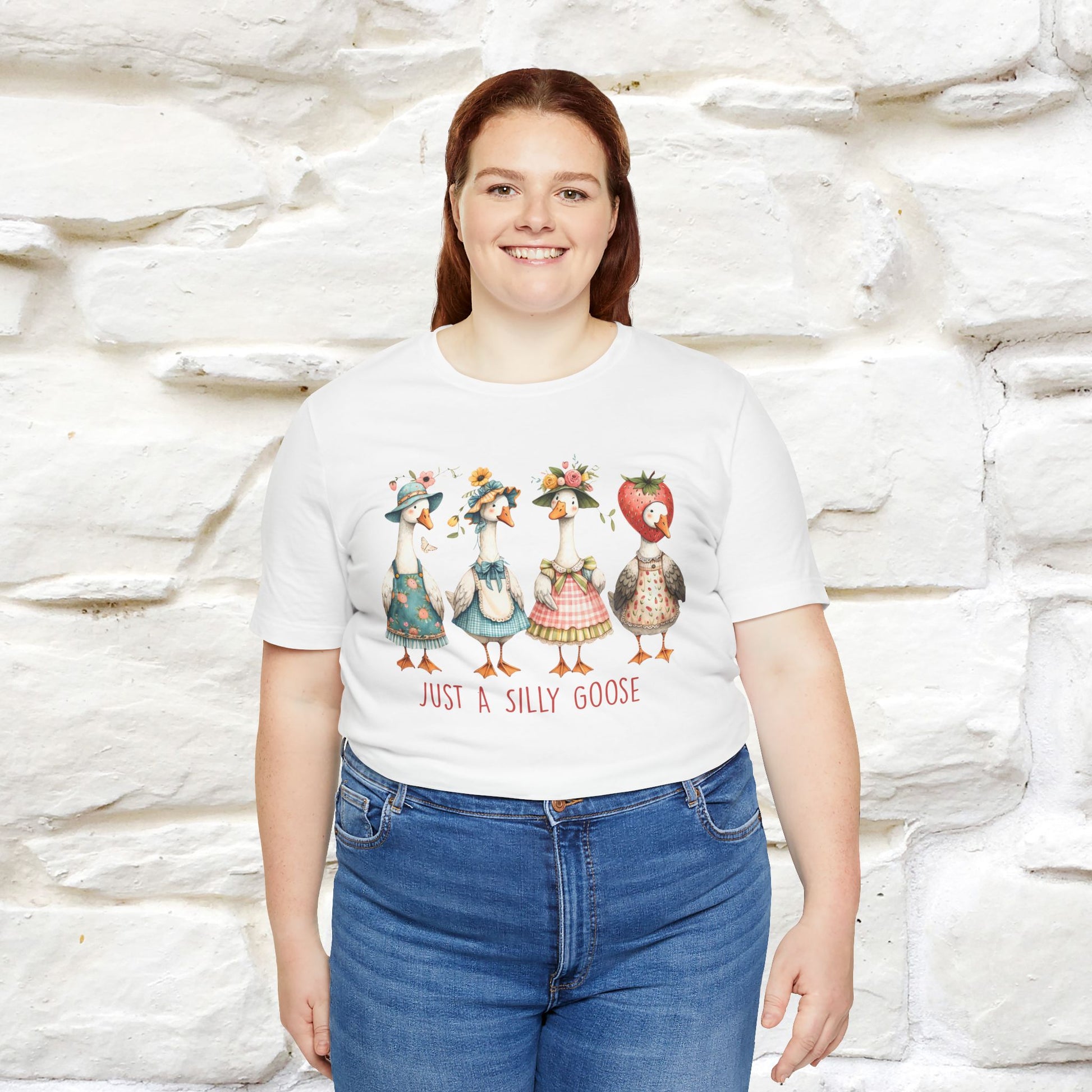 "Just A Silly Goose" Cute T-shirt |Nunu&Miao Studio - Nunu&Miao Studio