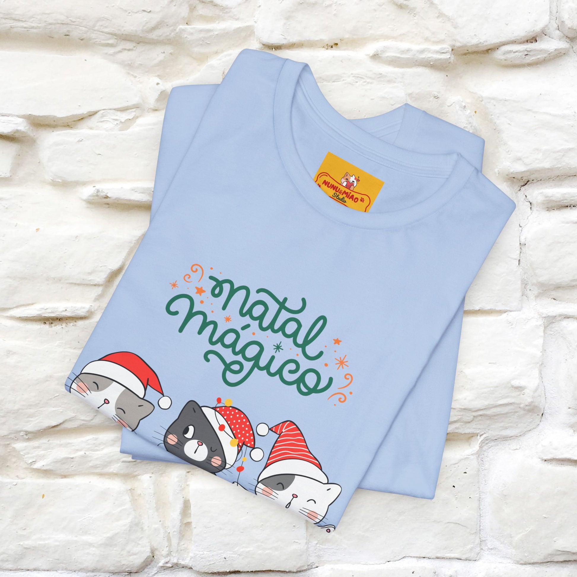 "Natal Magico" Cat T-shirt  |Nunu&Miao Studio - Nunu&Miao Studio