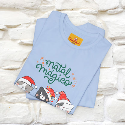 "Natal Magico" Cat T-shirt  |Nunu&Miao Studio - Nunu&Miao Studio