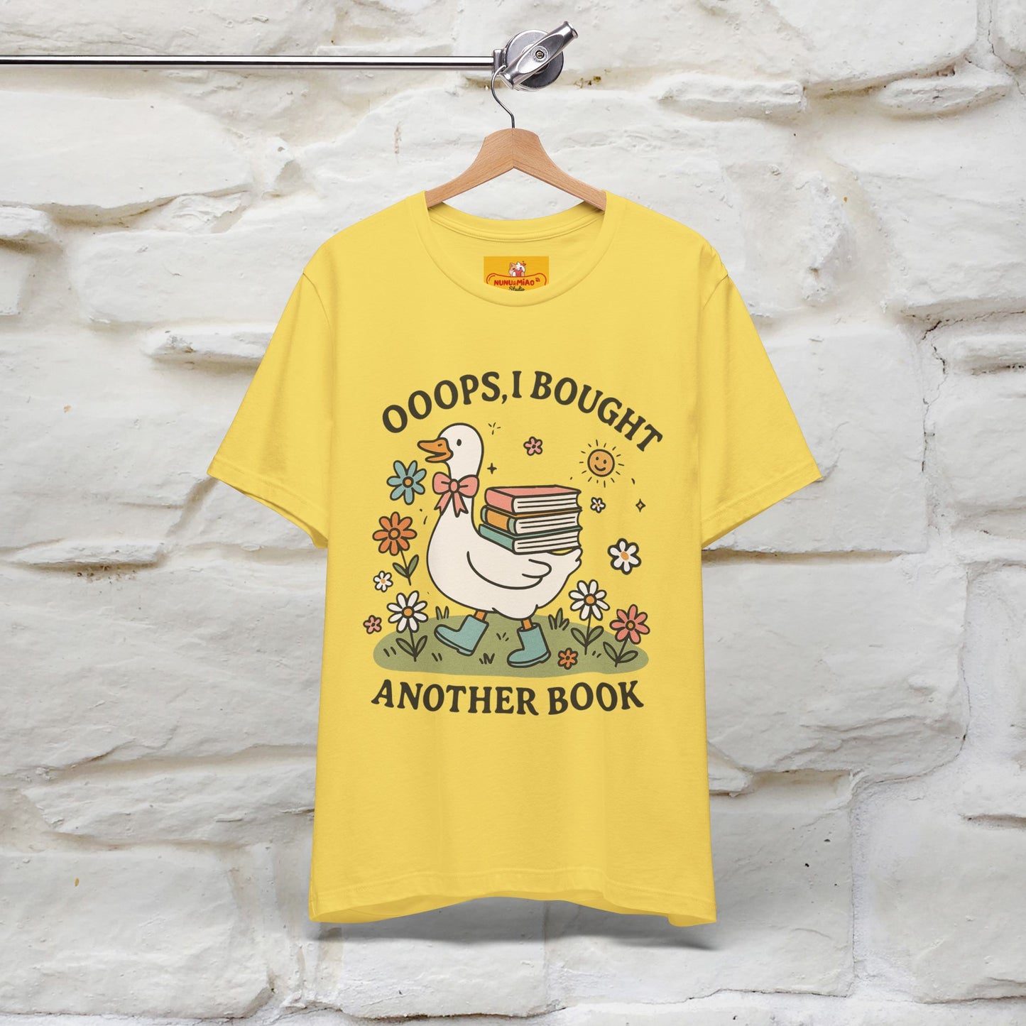 "Oooops I Bought Another Book" Funny Goose T-shirt |Nunu&Miao Studio - Nunu&Miao Studio