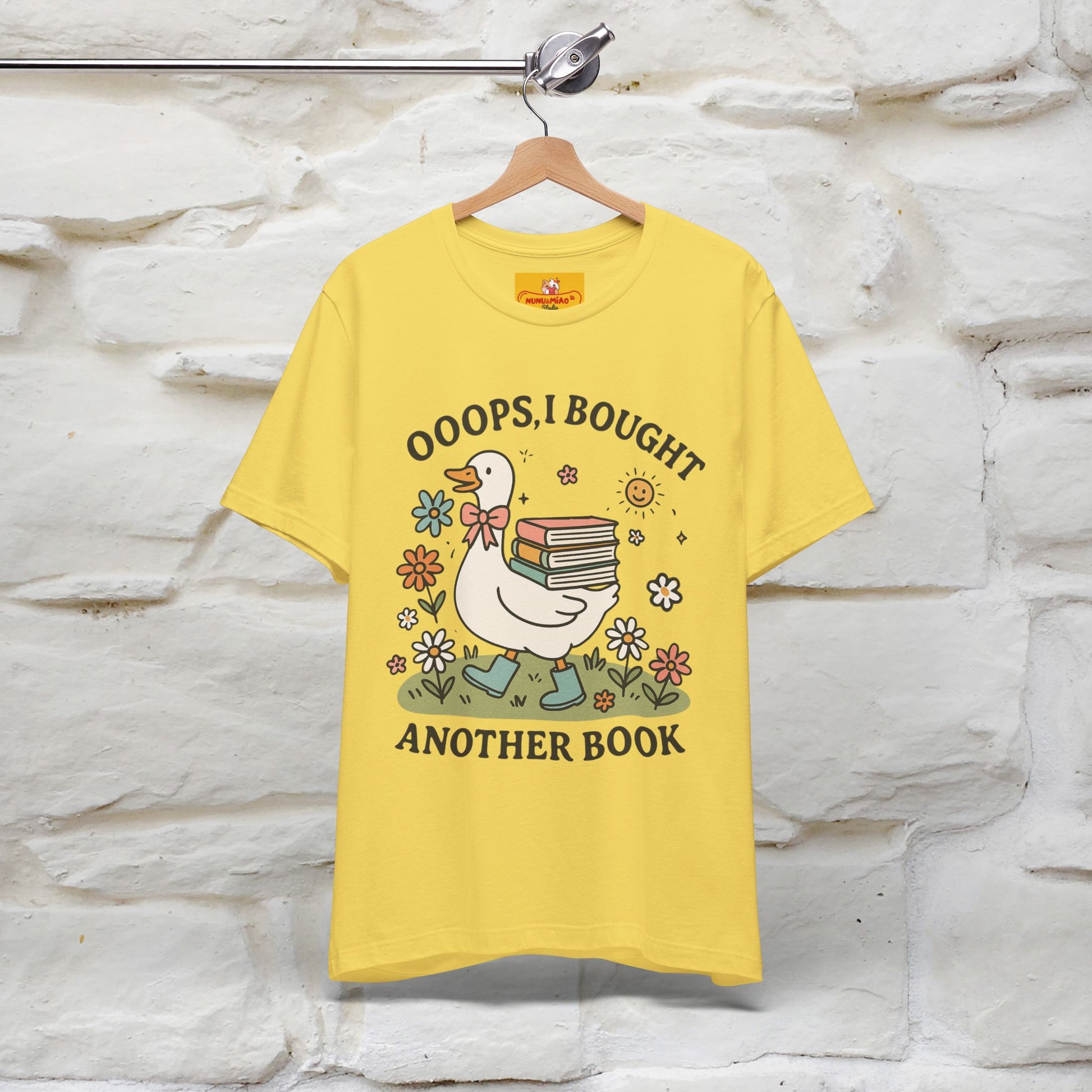 "Oooops I Bought Another Book" Funny Goose T-shirt |Nunu&Miao Studio - Nunu&Miao Studio