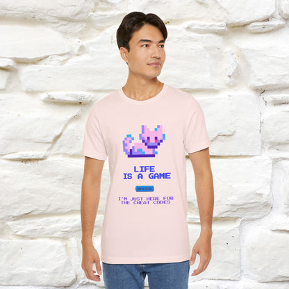 "Life Is A Game, I Am Just Here Fo The Cheat Code"  Cat T-Shirt | Nunu&Miao Studio - Nunu&Miao Studio