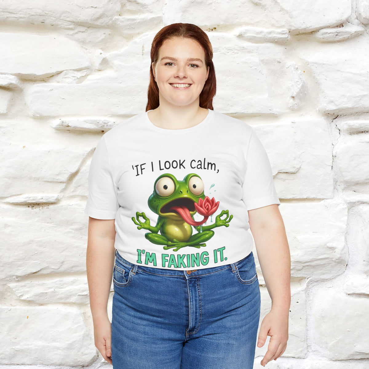 “If I Look Calm, I'm Faking It!” | Funny T-Shirt | Nunu&Miao Studio